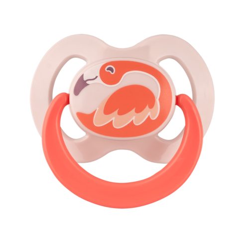 Baby-Nova szilikon fogszabályzós cumi 6-18 hó 2db/csom.- flamingó/zebra 