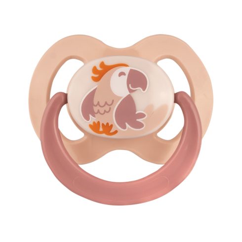 Baby-Nova szilikon fogszabályzós cumi 6-18 hó 2db/csom.- zsiráf/papagáj  