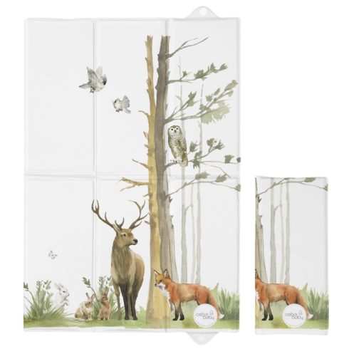 Pelenkázó alátét utazáshoz 60x40 cm - Basic Woodland