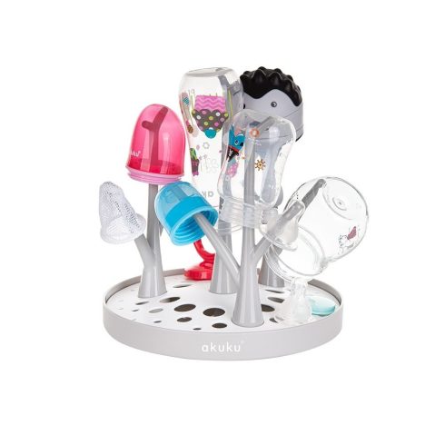 Akuku cumisüveg szárító és csepegtető - szürke