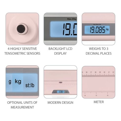 Zopa Digitális babamérleg 0,1-20kg - Grey 