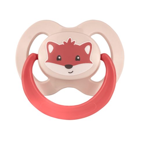 Baby-Nova szilikon fogszabályzós cumi 18+ hó 2db/csom. - róka/bari 