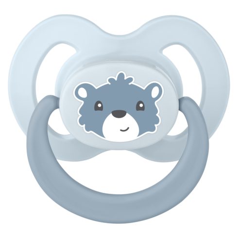 Baby-Nova szilikon fogszabályzós cumi 18+ hó 2db/csom. - őzike/maci