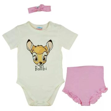 Rövidnadrágos kislány babaruha szett Bambi mintával (62)