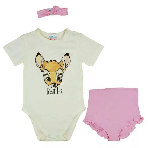 Rövidnadrágos kislány babaruha szett Bambi mintával (62)