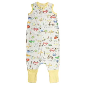 Ujjatlan tipegő hálózsák autós mintával 1 TOG (68-80) 