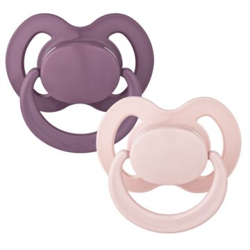   Baby-Nova szilikon fogszabályzós cumi 0 - 6 hó 2db/csom. rózsaszín/lila
