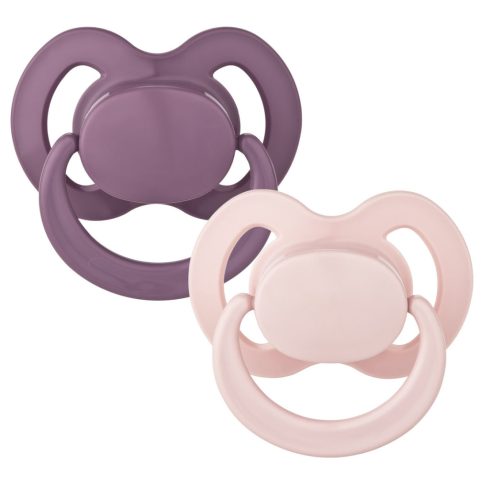 Baby-Nova szilikon fogszabályzós cumi 0 - 6 hó 2db/csom. rózsaszín/lila