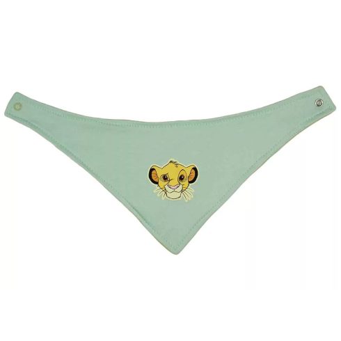 Pamut baba nyálkendő Oroszlánkirály mintával - menta 