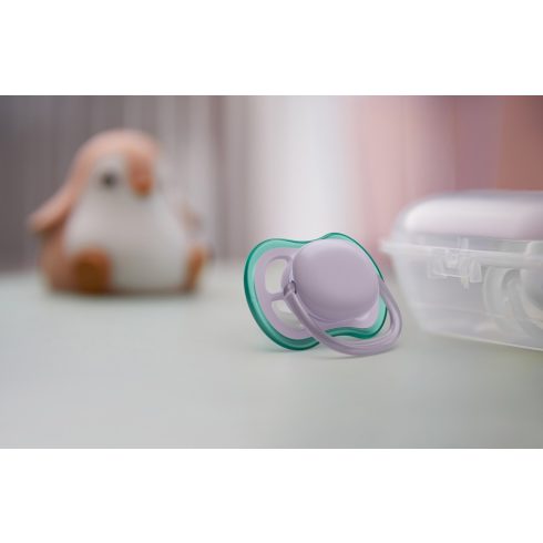Philips AVENT SCF085/24 Ultra air játszócumi 0-6hó neutral lila lányos, 2 db