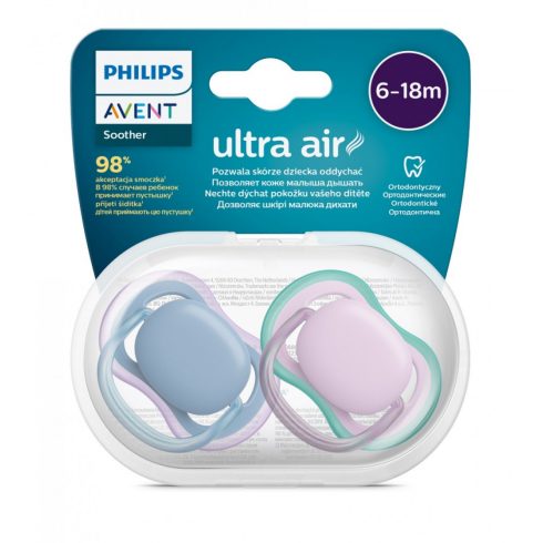 Philips AVENT SCF085/34 Ultra air játszócumi 6-18hó neutral lányos, 2 db
