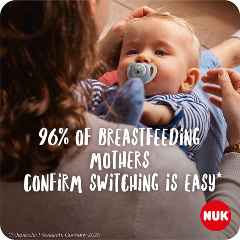 NUK Star szilikon játszó és altatócumi (2 db) 0-6 hó lányos 