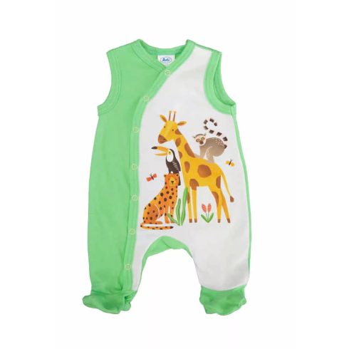 Ujjatlan baba rugdalózó Szafari mintával 
 (50) - zöld 