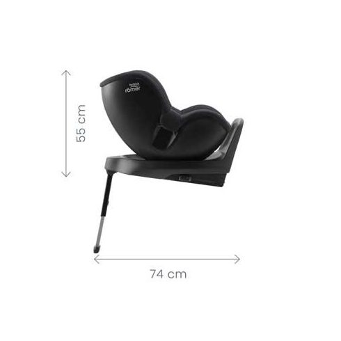 Britax Römer Dualfix M Plus 360°-ban forgatható autósülés 61-105 cm - Space Black