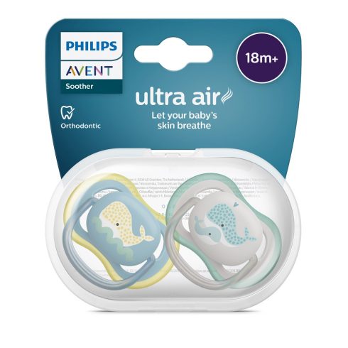 Philips AVENT SCF349/24 Ultra air játszócumi18hó+ (bálna), 2 db