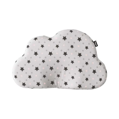 Zopa párna babáknak laposfejűség elleni memóriahabos ergonomikus - Felhő alakú Pink stars