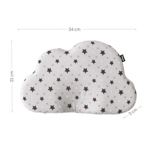 Zopa párna babáknak laposfejűség elleni memóriahabos ergonomikus - Felhő alakú Mint stars