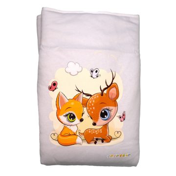 Babastar Pamut bélelt babatakaró 70x90cm - Őzike&róka 