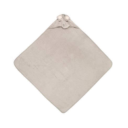 Kapucnis fürdőlepedő 100*100 cm - szürke elefánt 