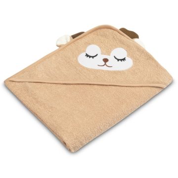 Kapucnis fürdőlepedő 100*100 cm - bézs szarvas 