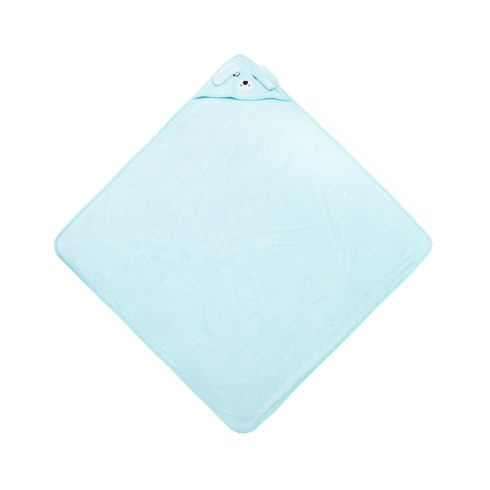 Kapucnis fürdőlepedő 100*100 cm - kék kutya