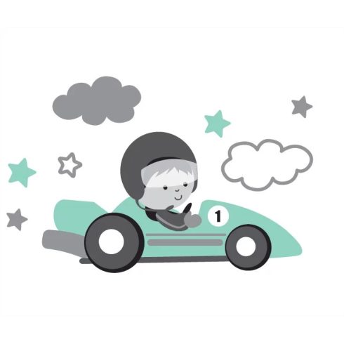 Zopa fellépő csúszásgátlós 80kg-ig - Racer Grey/Mint 