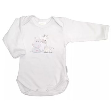   Babastar hosszú ujjú pamut body (74) Best Friend's! fehér