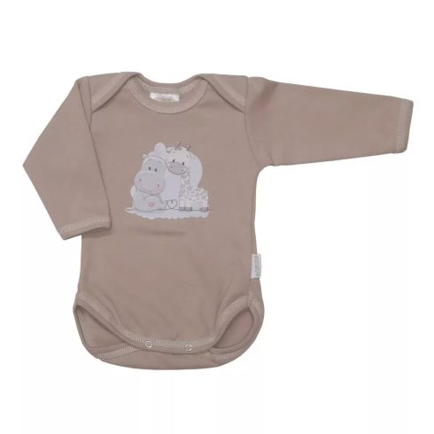 Babastar hosszú ujjú pamut body (68) Best Friend's! mogyoró