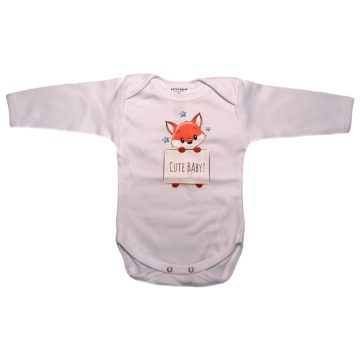 Babastar hosszú ujjú pamut body (56) Csillagos róka 