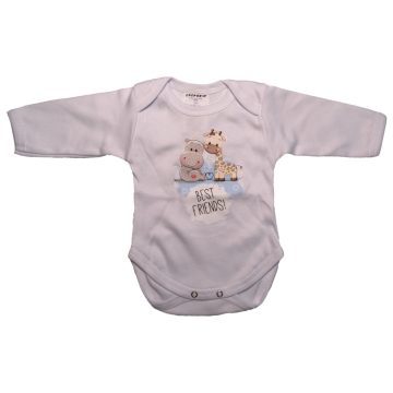   Babastar hosszú ujjú pamut body (56) Best friend's ! kék