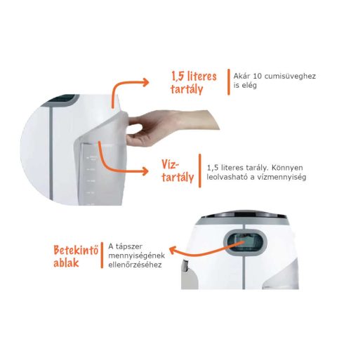 Zopa Babyccino automata tápszerkészítő készülék - Fehér