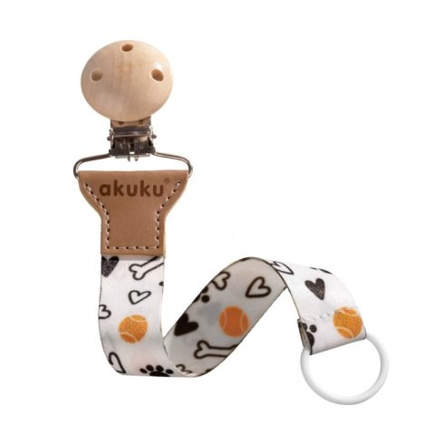 Akuku cumitartó csipesz - csont/szívecske 