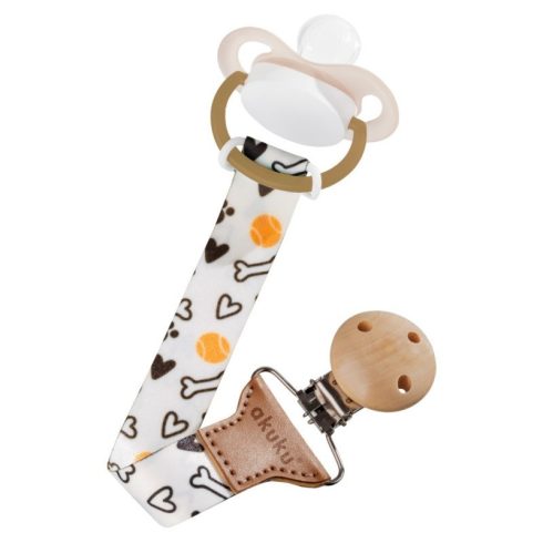 Akuku cumitartó csipesz - csont/szívecske 