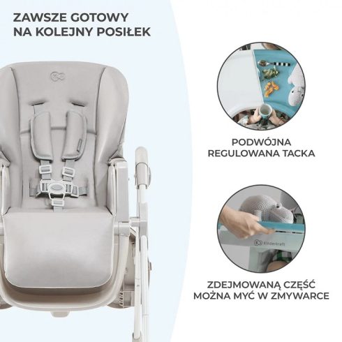 Kinderkraft Yummy multifunkciós etetőszék - grey