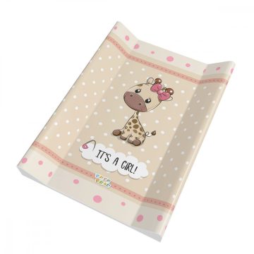   Babastar merev pelenkázó lap 50*70 cm - It's a girl ! zsiráf bézs