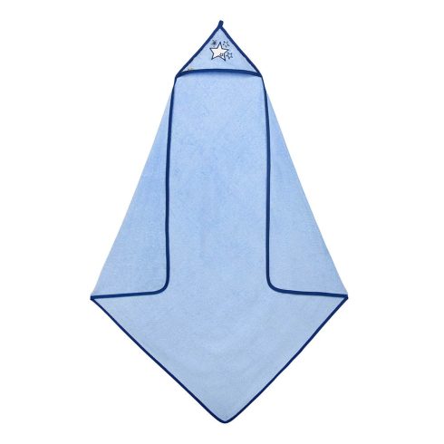 Akuku kapucnis fürdőlepedő 100*100 cm - kék csillagos