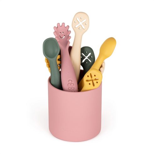 P&M Szilikon gyakorló kanál szett 3 db Take&Match  Intense Ochre 6m+