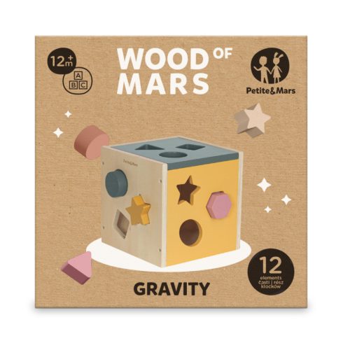 P&M Fa formaválogató játék Gravity Wood of Mars 12hó+