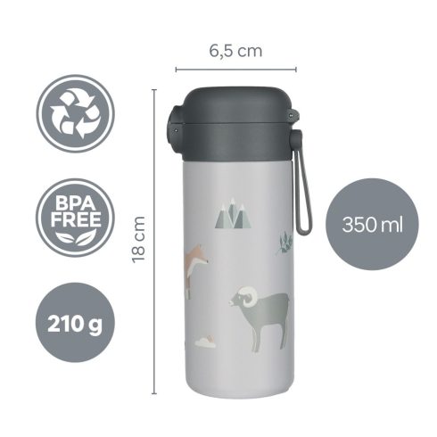 Zopa 350 ml-es termosz szívószállal és szilikon fogantyúval - Safari
