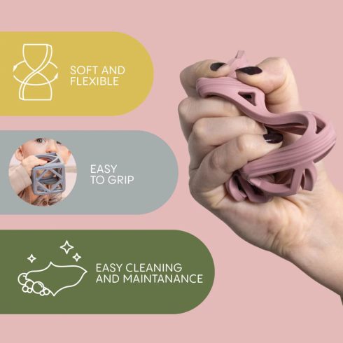 Zopa Square Szilikon rágóka - Mustard Yellow