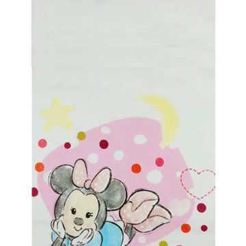 Pamut babatakaró 75x75cm Minnie egér mintával fehér