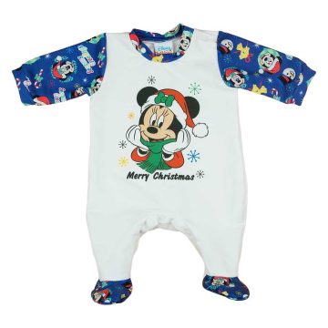   Belül bolyhos hosszú ujjú rugdalózó karácsonyi Mickey egér mintával (56)