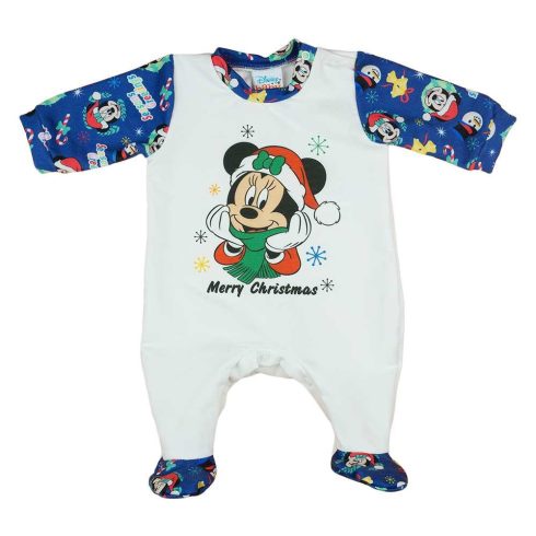 Belül bolyhos hosszú ujjú rugdalózó karácsonyi Mickey egér mintával (56)
