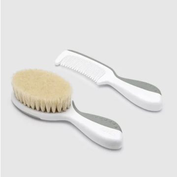 Nuvita fésű és hajkefe - Sage green