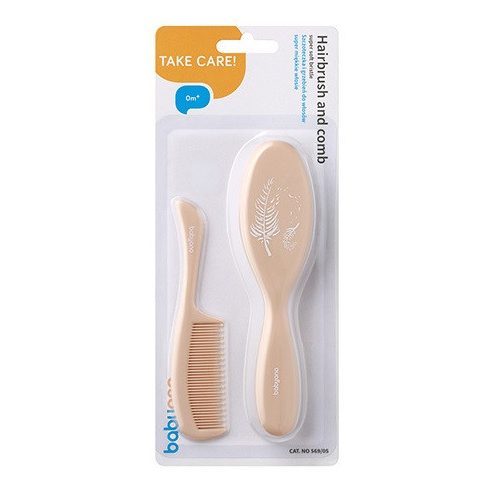 BabyOno  hajkefe + fésű szett - bézs