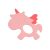 Canpol szilikon rágóka -  rózsaszín unikornis