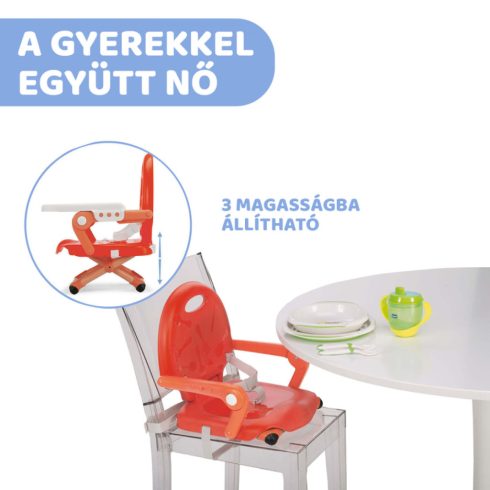 Chicco Pocket Snack székmagasító etetőszék - Poppy Red