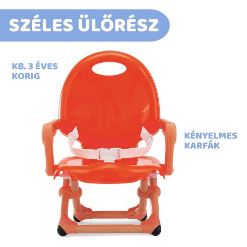 Chicco Pocket Snack székmagasító etetőszék - Poppy Red