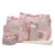 Moni Stella pelenkázó táska 5dbos szett - rózsaszín/bézs