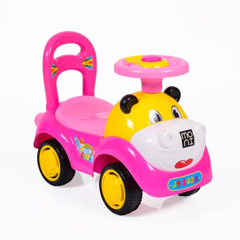 Moni SUPER CAR zenélős bébitaxi pink 18 hó+ 